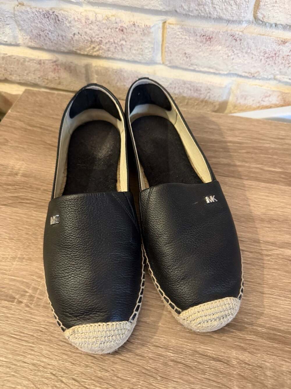 Michael Kors Kendrick Pebbled Leather Slip-On Espadrilles